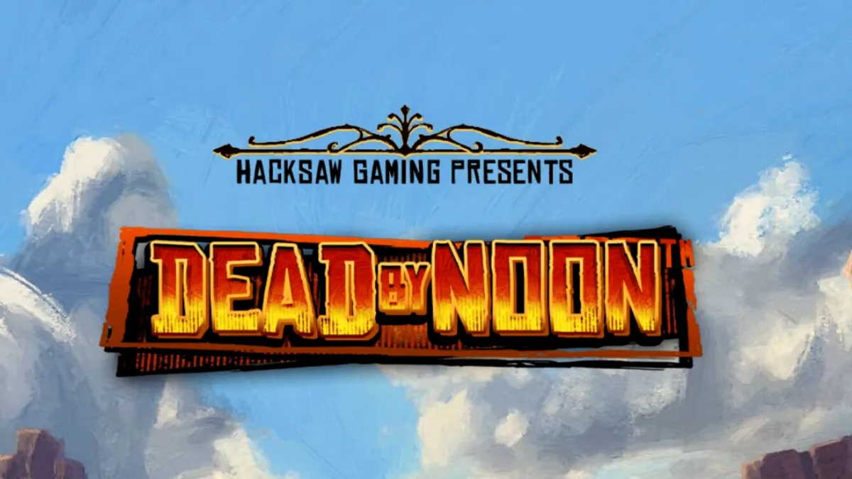 Cena de duelo no Velho Oeste com elementos temáticos do slot Dead by Noon